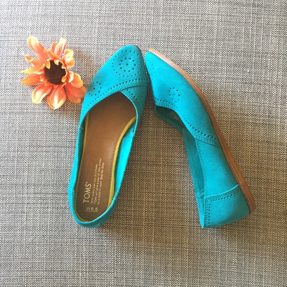 TOMS Women's Teal Flats